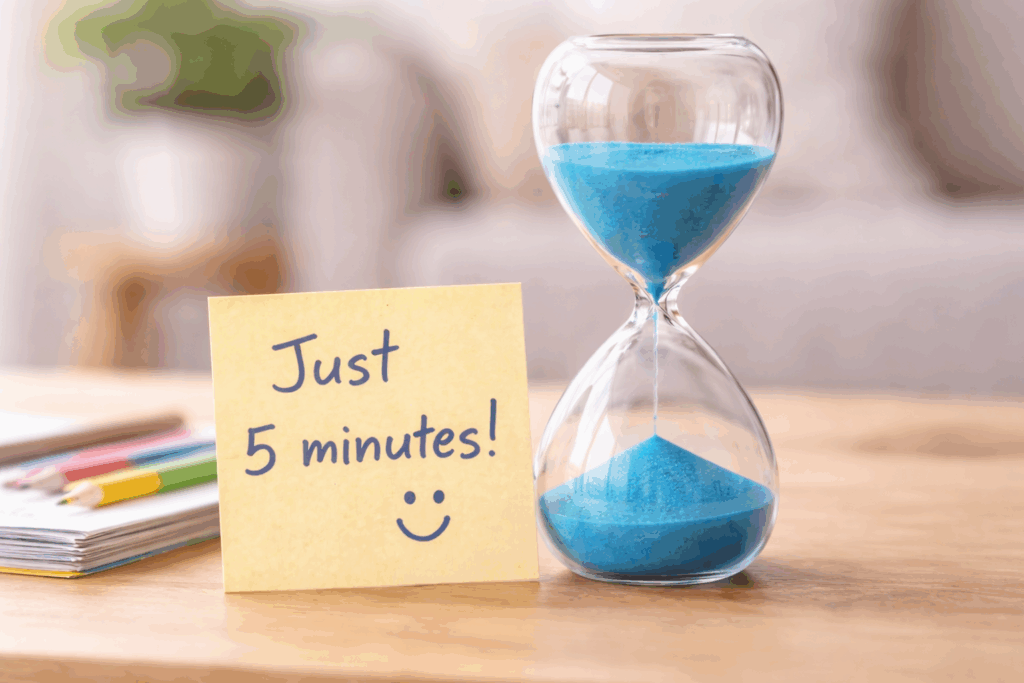 Speech therapy practice at home doesn't have to take ages - just a few minutes is all that's needed.